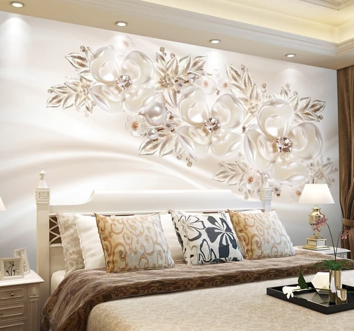 Nordic Daisy Floral Wallpaper Mural