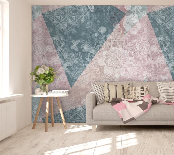 Patchwork Patterned Wallpaper Mural