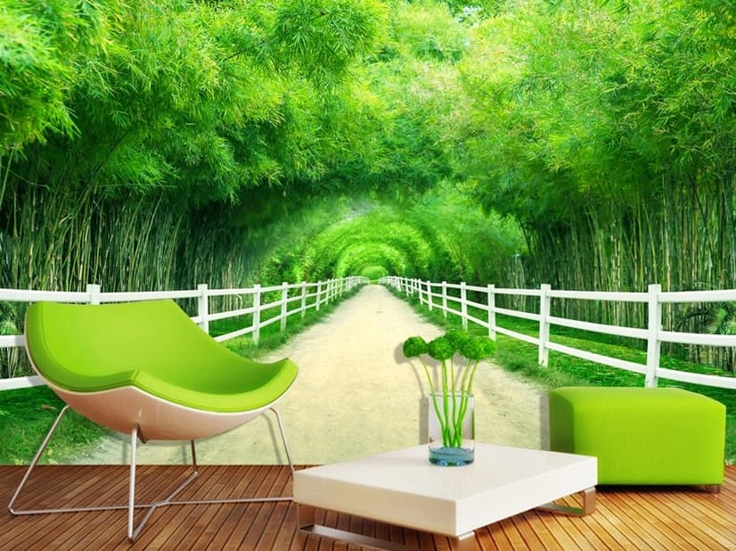 3D Look Photo Forest Landscape Wallpaper Mural