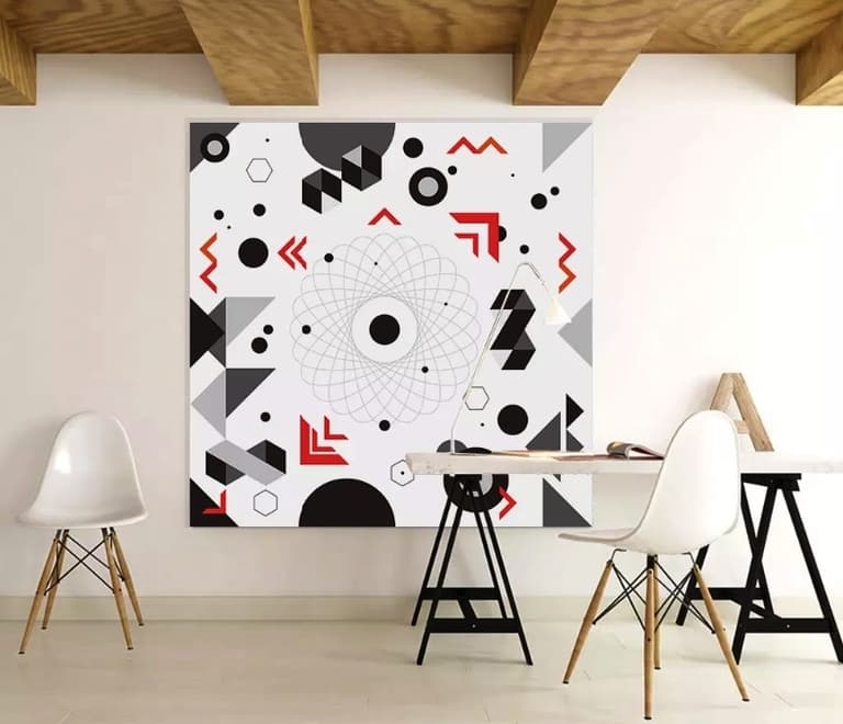 Colorful Geometric Lines Wallpaper Mural