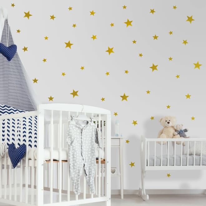 Or métallisé Petites étoiles Stickers muraux Sticker