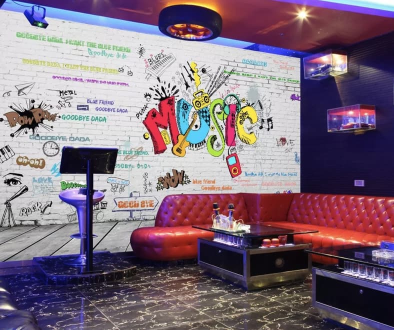 Street Graffiti Rock Music Wallpaper Mural