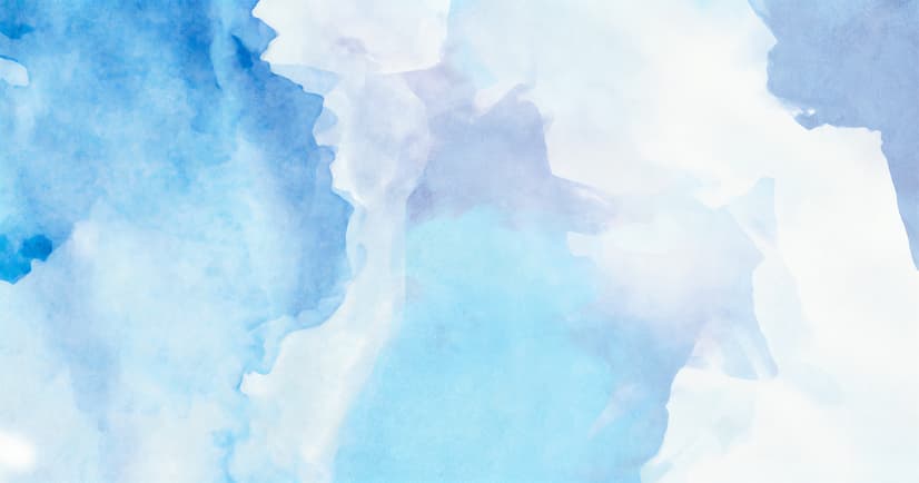 Papier peint panoramique bleu aquarelle