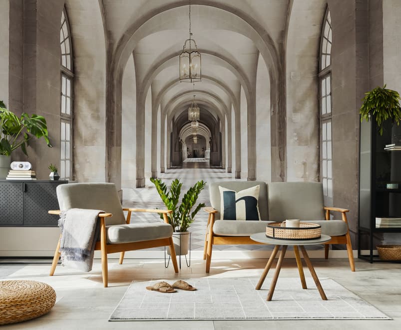 Arch Corridor Wallpaper Mural