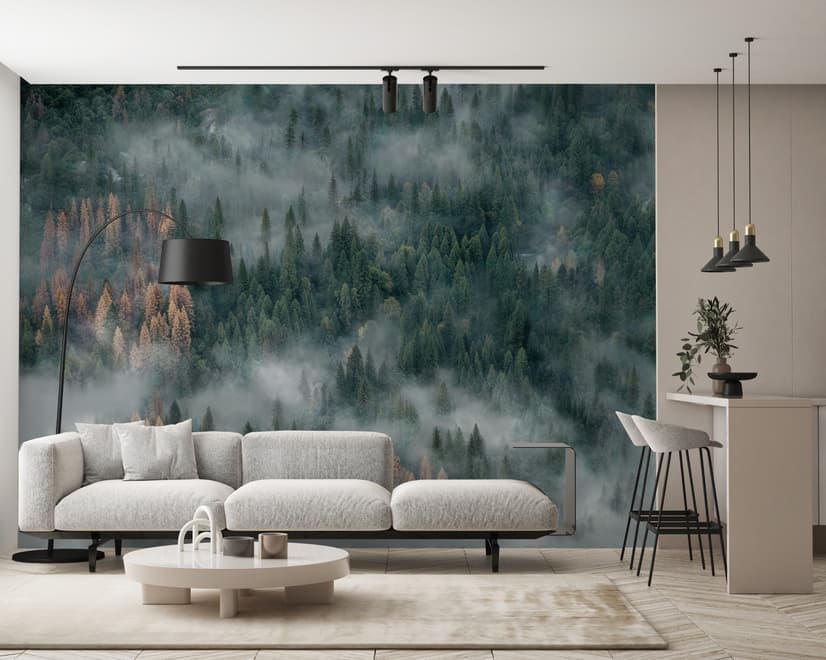 Misty Forest Wallpaper Mural