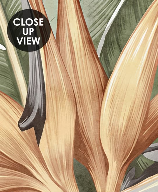 Soft Banana Leaf Pattern Wallpaper Mural