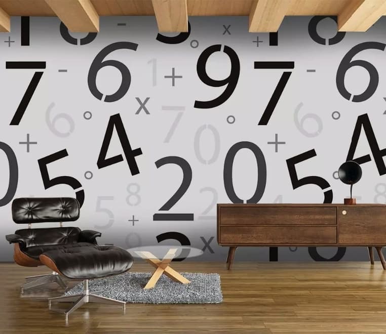Math Numbers Wallpaper Mural