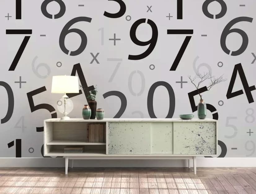 Math Numbers Wallpaper Mural