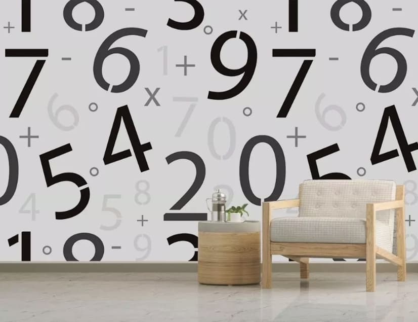 Math Numbers Wallpaper Mural