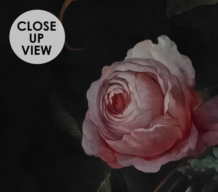 Dark Floral Bouqet with Tulips and Roses Wallpaper Mural