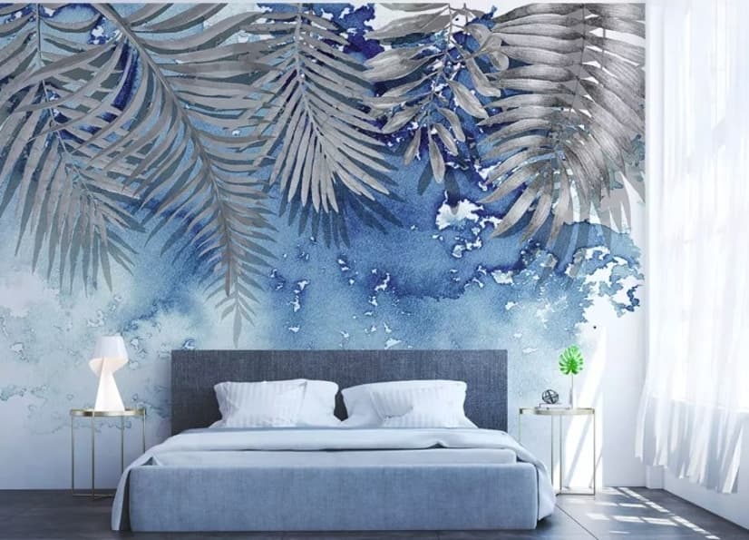 Nordic Style Tropical Leaves Wallpaper Mural