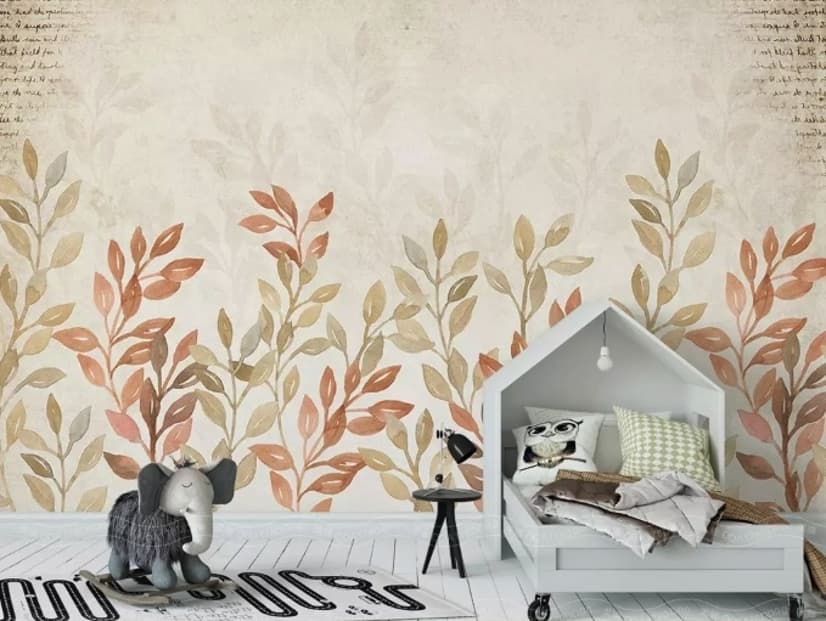 Vintage Autumn Leaves Wallpaper Mural