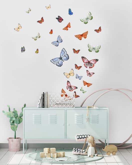 Colorful Butterflies Wall Decal Sticker