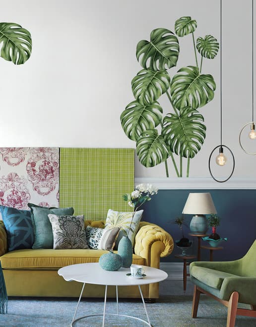 Watercolor Leafs Wall Decal Sticker