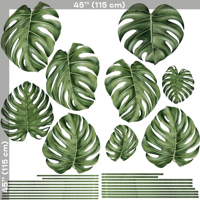 Watercolor Leafs Wall Decal Sticker