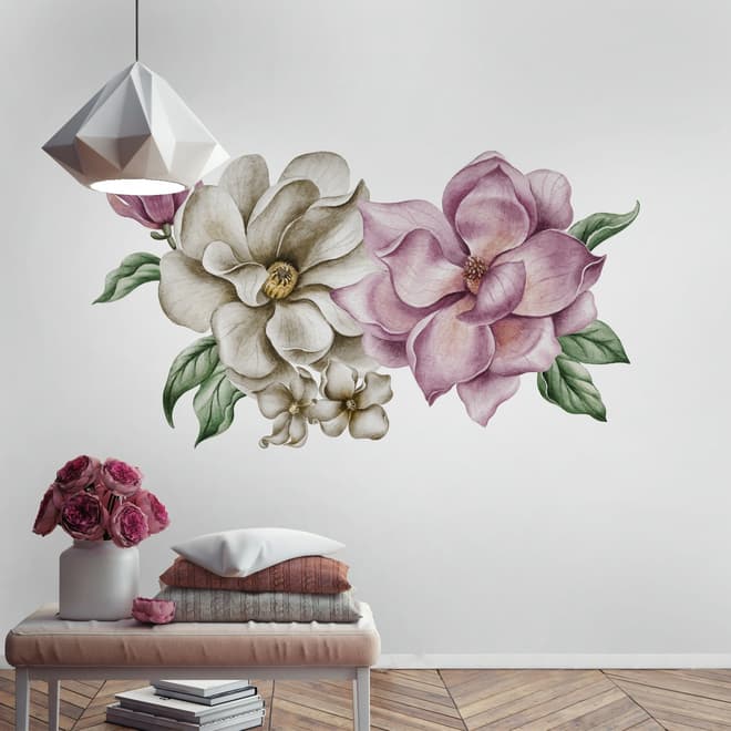 Large Garden Flowers Wall Sticker Decal