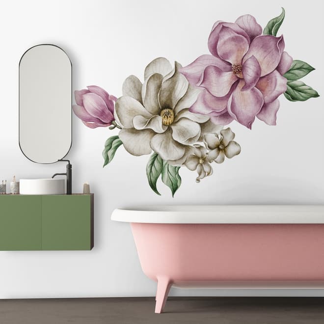 Large Garden Flowers Wall Sticker Decal