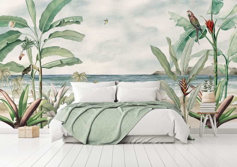 Tropical Beach View Wallpaper Mural