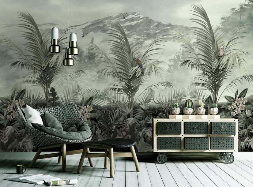 Vintage Tropical Forest Wallpaper Mural