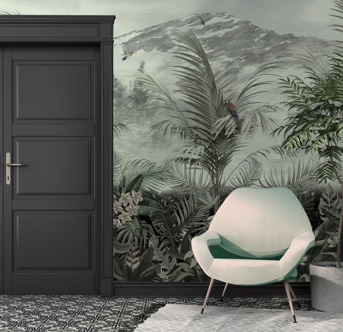 Vintage Tropical Forest Wallpaper Mural