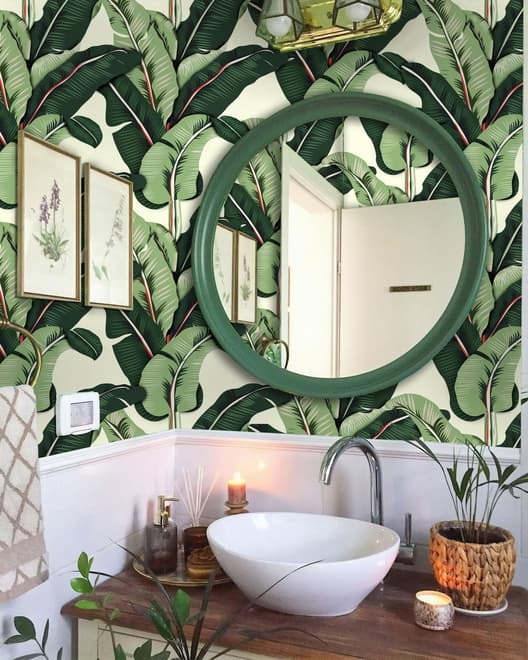 Exotic Banana Leaf Wallpaper Mural