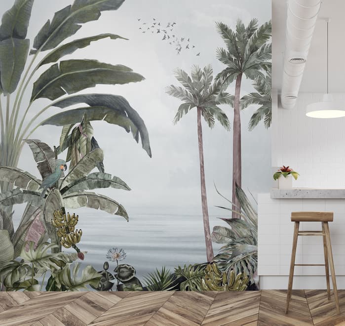 Exotic Forest on Seaside Wallpaper Mural