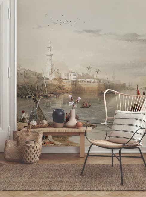 Seashore in Rural Life Historical Art Wallpaper Mural