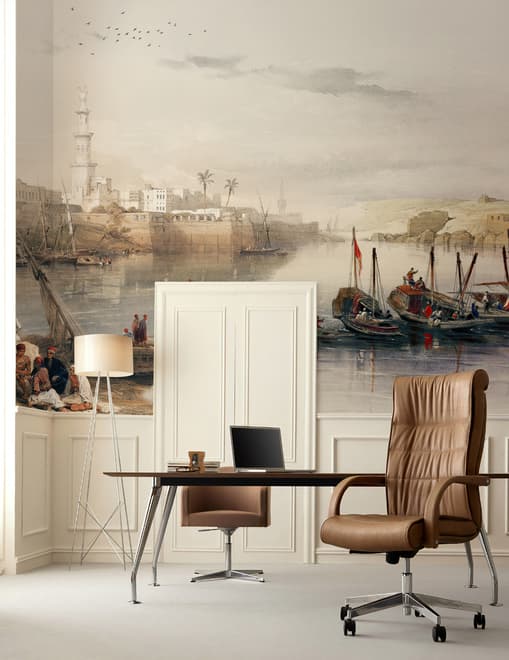 Seashore in Rural Life Historical Art Wallpaper Mural