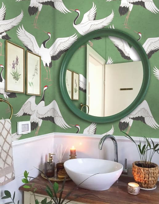 Crane Birds Wallpaper Mural