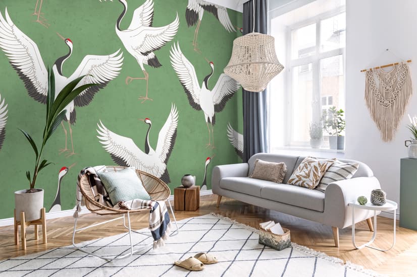Crane Birds Wallpaper Mural
