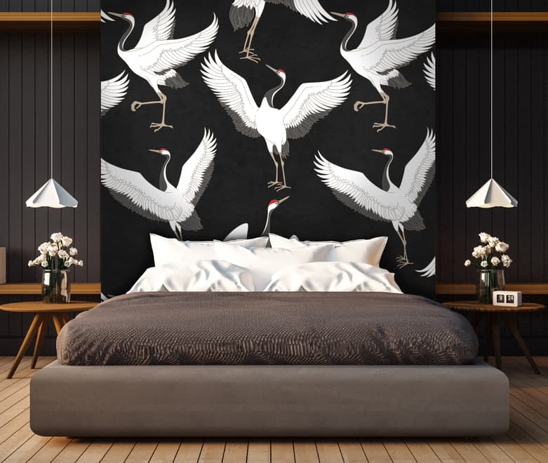 Crane Birds Wallpaper Mural