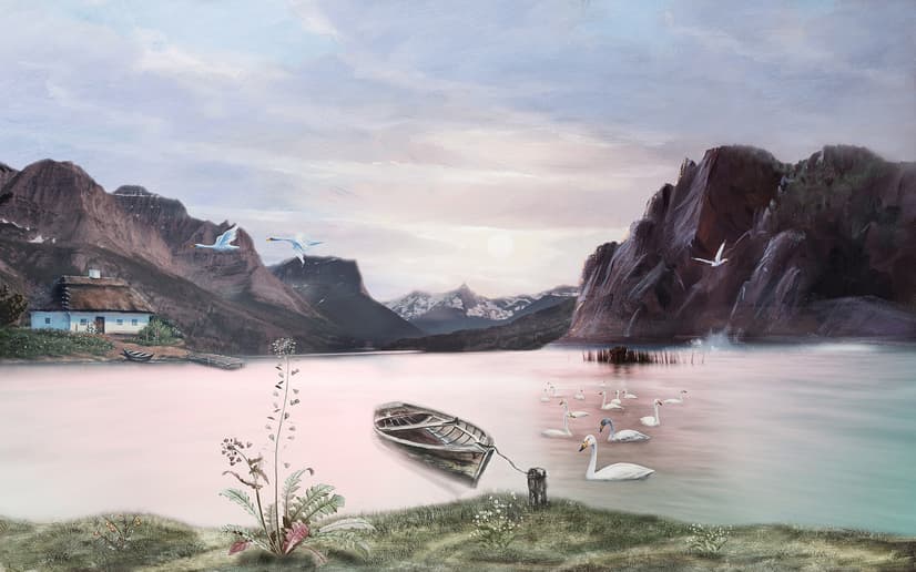 Nature Landscape with Mountains Wallpaper Mural