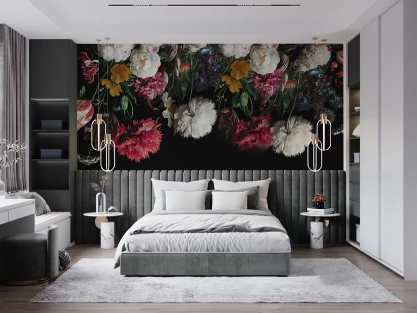 Dutch Floral Style Flower Bouquet Wallpaper Mural