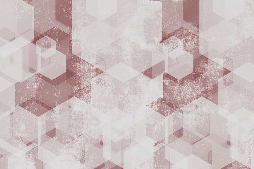 Abstract Pink Geometric Pattern Wallpaper Mural