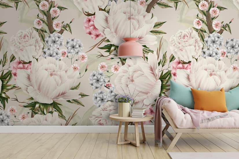 Light Blossom Flowers Wallpaper Mural