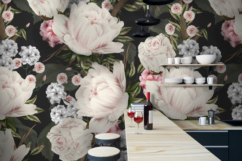 Light Blossom Flowers Wallpaper Mural
