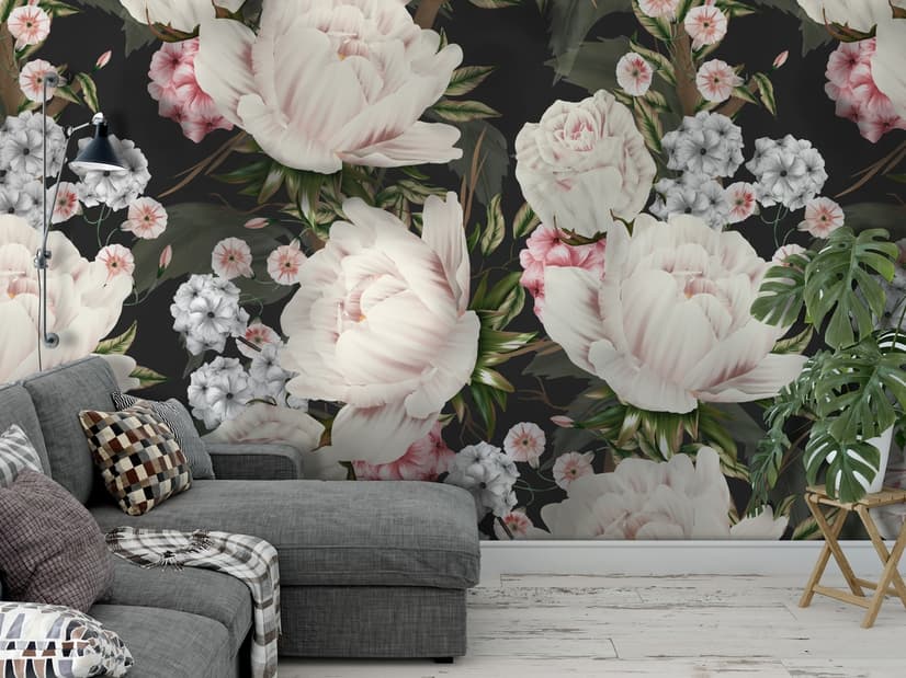 Light Blossom Flowers Wallpaper Mural