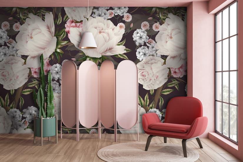 Light Blossom Flowers Wallpaper Mural