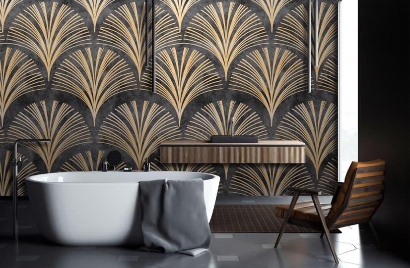 Soft Gatsby Style Art Deco Wallpaper Mural