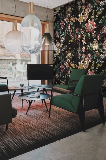 Art Nouveau Dark Floral Wallpaper Mural