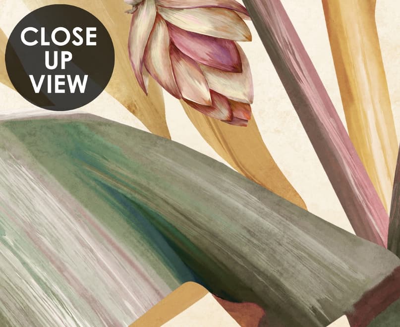 Palm and Banana Leaf Wallpaper Mural