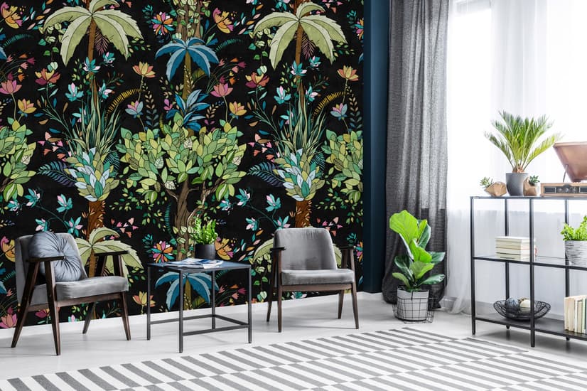 Vintage Big Tree Forest Wallpaper Mural