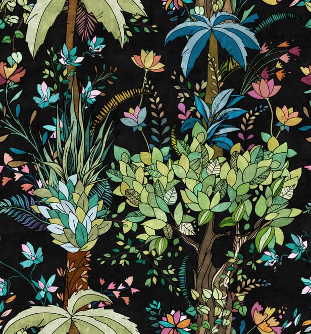 Vintage Big Tree Forest Wallpaper Mural