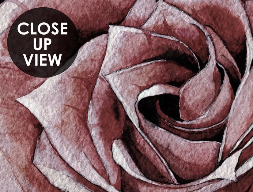 Watercolor Dark Peony Floral Wallpaper Mural