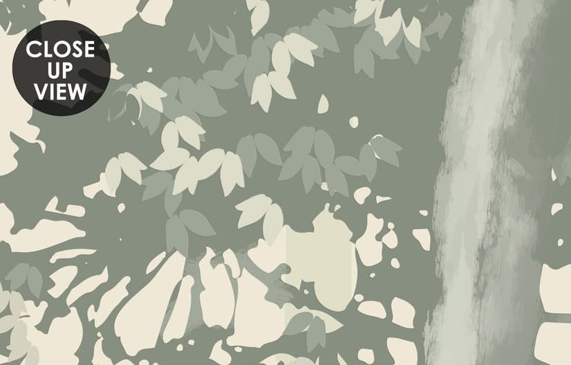 Monochrome Tree Forest Silhouette Wallpaper Mural