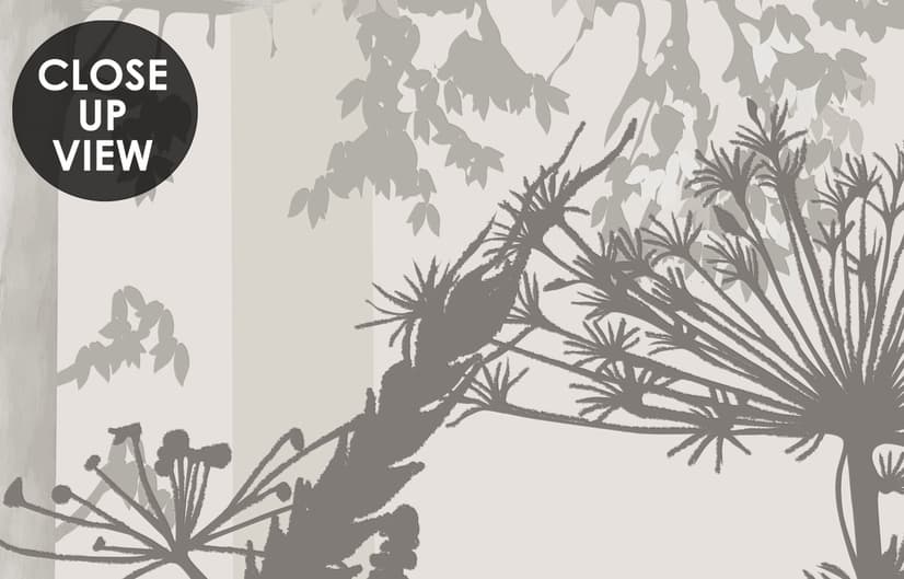 Monochrome Tree Forest Silhouette Wallpaper Mural