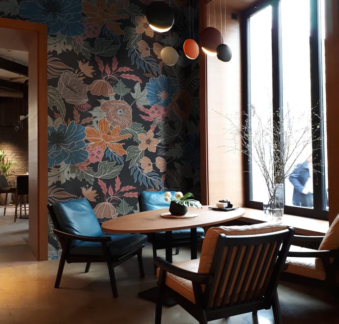 Bohemian Style Anemone Floral Bouquet Wallpaper Mural