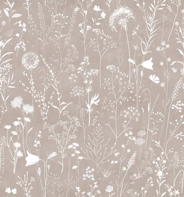 Fototapeten im Bohemian-Stil mit neutralen Wildblumenfarben