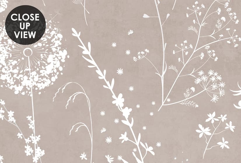 Fototapeten im Bohemian-Stil mit neutralen Wildblumenfarben
