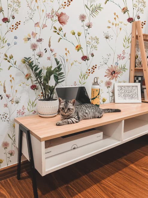 Watercolor Soft Wild Flowers Wallpaper Mural